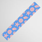 Retro Coastal Shells on Blue Table Runner Gallery Image 3