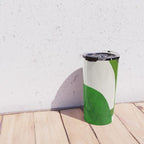 Minimalist Modern Mid Century Colorful Abstract Shapes Olive Green Retro Funky Shapes 60's Vintage Travel Mug Gallery Image 4