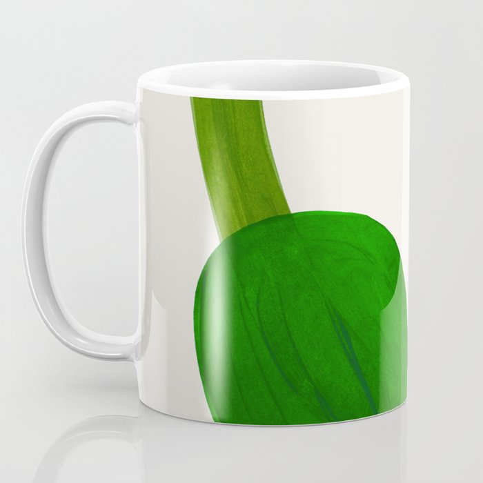 Minimalist Modern Mid Century Colorful Abstract Shapes Olive Green Retro Funky Shapes 60's Vintage Coffee Mug Gallery Image 3