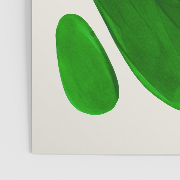 Minimalist Modern Mid Century Colorful Abstract Shapes Olive Green Retro Funky Shapes 60's Vintage Poster Gallery Image 3