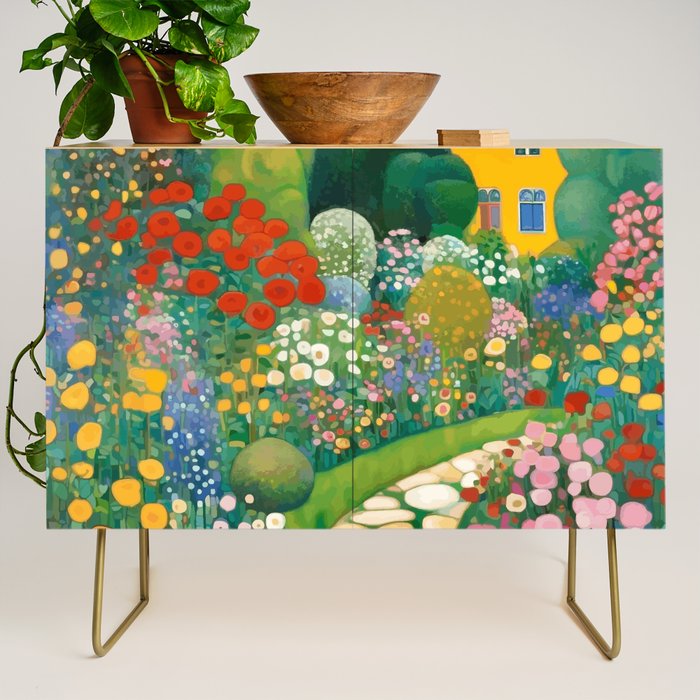 Klimt Garden Floral Landscape Credenza Gallery Image 1