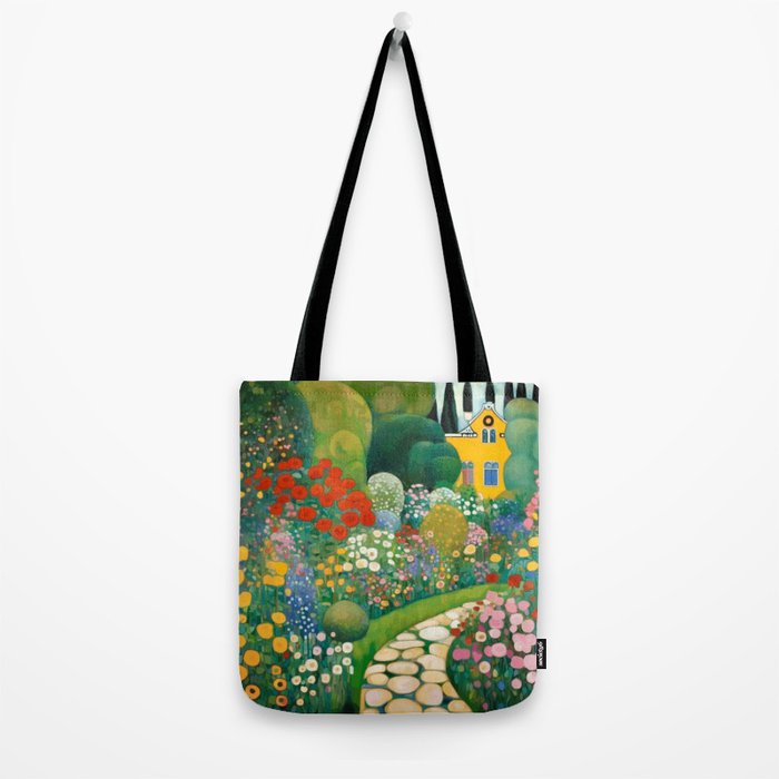 Klimt Garden Floral Landscape Tote Bag Gallery Image 2