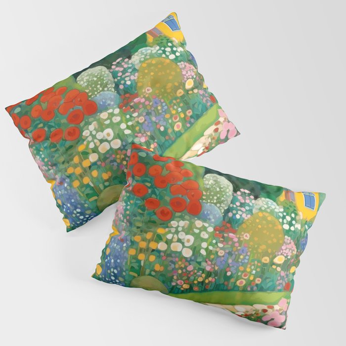 Klimt Garden Floral Landscape Pillow Sham Gallery Image 3