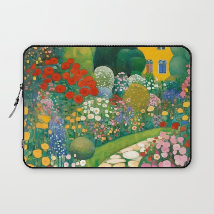 Klimt Garden Floral Landscape Laptop Sleeve Gallery Image 1