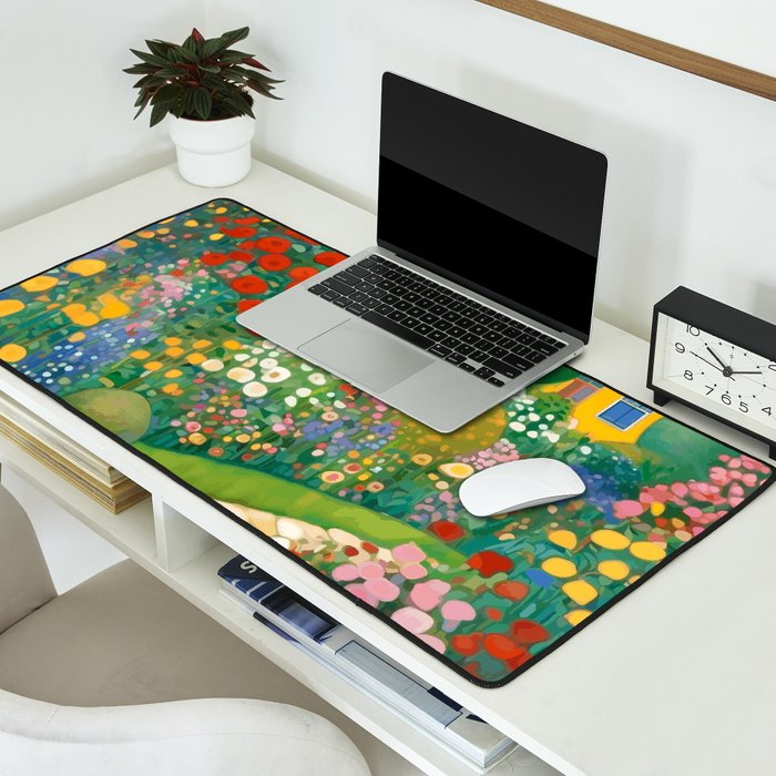 Klimt Garden Floral Landscape Desk Mat Gallery Image 2