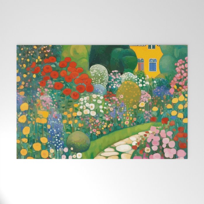 Klimt Garden Floral Landscape Welcome Mat Gallery Image 1