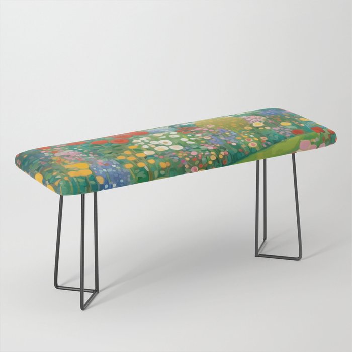 Klimt Garden Floral Landscape Bench Gallery Image 1