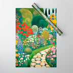 Klimt Garden Floral Landscape Wrapping Paper Gallery Image 1