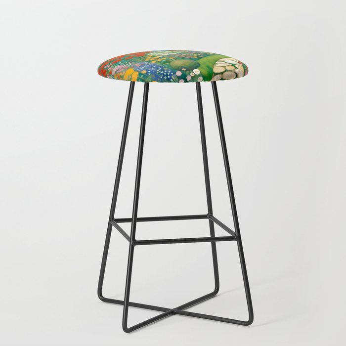 Klimt Garden Floral Landscape Stool Gallery Image 1