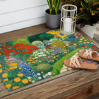 Klimt Garden Floral Landscape Outdoor Rug Gallery Image 2