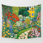Klimt Garden Floral Landscape Wall Tapestry Gallery Image 4