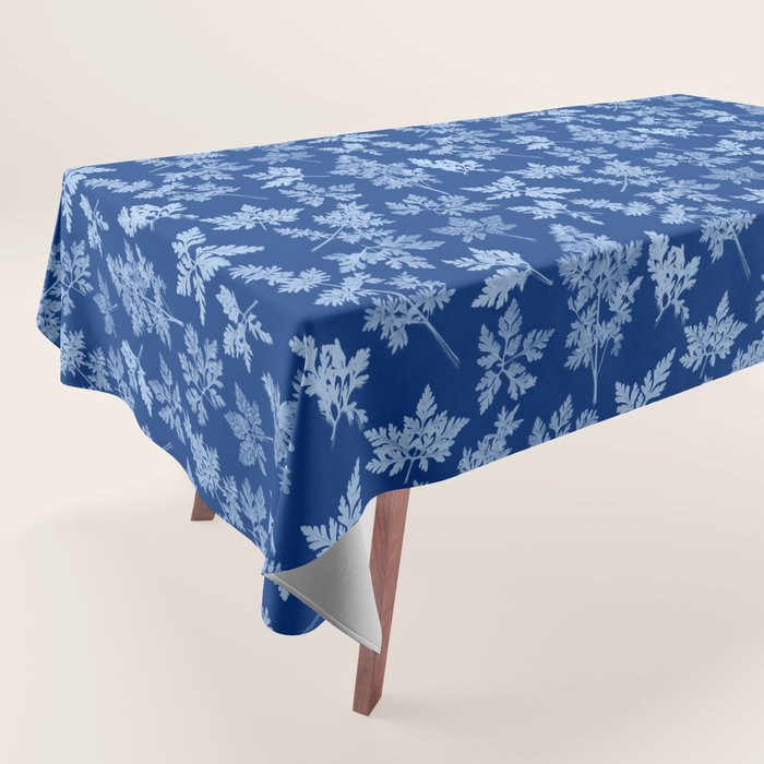Herbal Blue Cynotype 01 Tablecloth Gallery Image 1