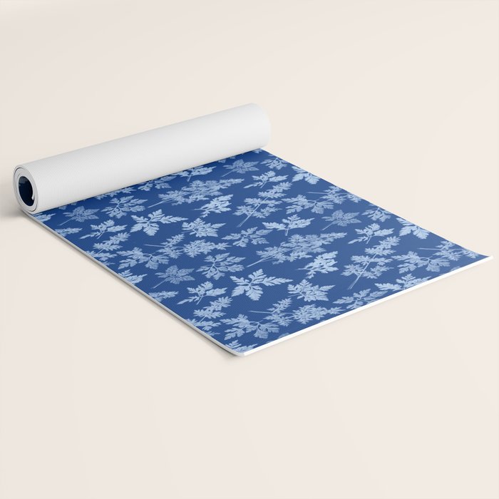 Herbal Blue Cynotype 01 Yoga Mat Gallery Image 2
