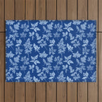 Herbal Blue Cynotype 01 Outdoor Rug Gallery Image 1