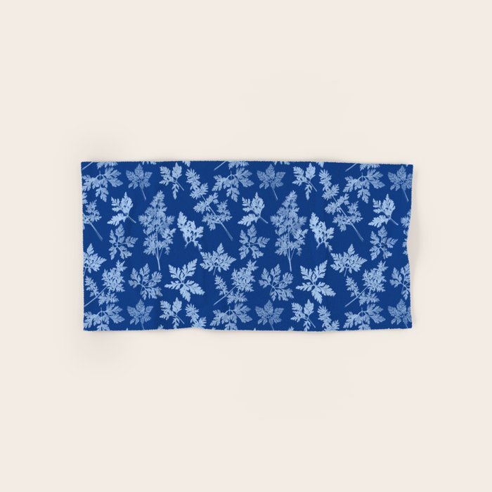 Herbal Blue Cynotype 01 Bath Towel Gallery Image 1