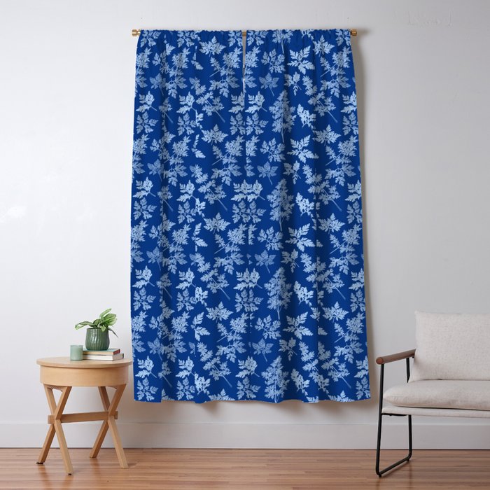 Herbal Blue Cynotype 01 Window Curtain Gallery Image 5
