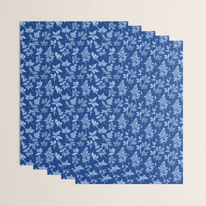 Herbal Blue Cynotype 01 Wrapping Paper Gallery Image 3