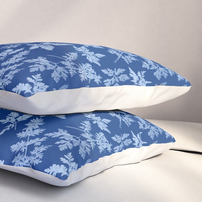 Herbal Blue Cynotype 01 Pillow Sham Gallery Image 3