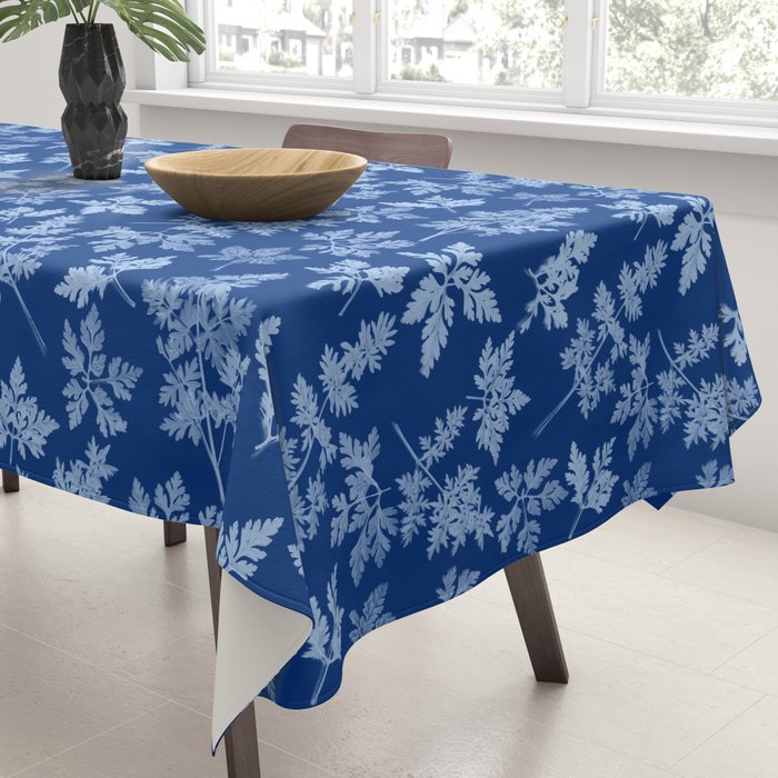 Herbal Blue Cynotype 01 Tablecloth Gallery Image 3