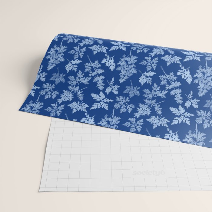 Herbal Blue Cynotype 01 Wrapping Paper Gallery Image 2