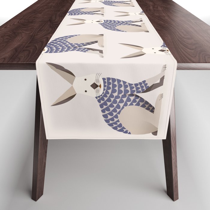 Whimsical European Hare Table Runner Gallery Image 1