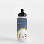 Christmas Baby Seal with fairy lights Water Bottle Gallery Image 2