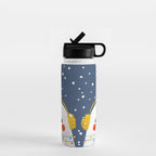 Christmas Baby Seal with fairy lights Water Bottle Gallery Image 1