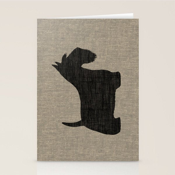 Scottish Terrier | Black Scottie Dog Silhouette Stationery Card Gallery Image 1