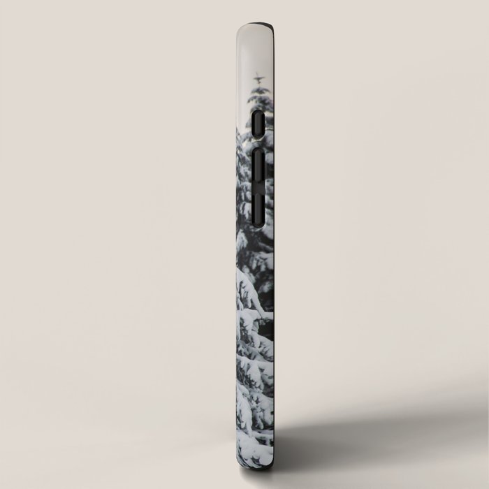 Winter Woods II - Snow Capped Forest Adventure Nature Photography iPhone Case Gallery Image 2