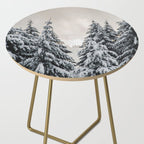 Winter Woods II - Snow Capped Forest Adventure Nature Photography Side Table Gallery Image 2