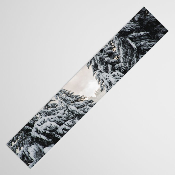 Winter Woods II - Snow Capped Forest Adventure Nature Photography Table Runner Gallery Image 3