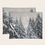 Winter Woods II - Snow Capped Forest Adventure Nature Photography Placemat Gallery Image 1