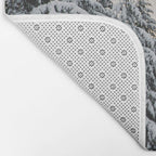 Winter Woods II - Snow Capped Forest Adventure Nature Photography Bath Mat Gallery Image 2