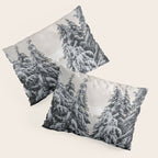 Winter Woods II - Snow Capped Forest Adventure Nature Photography Pillow Sham Gallery Image 3