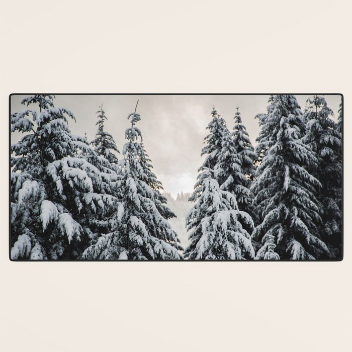 Winter Woods II - Snow Capped Forest Adventure Nature Photography Desk Mat Gallery Image 3