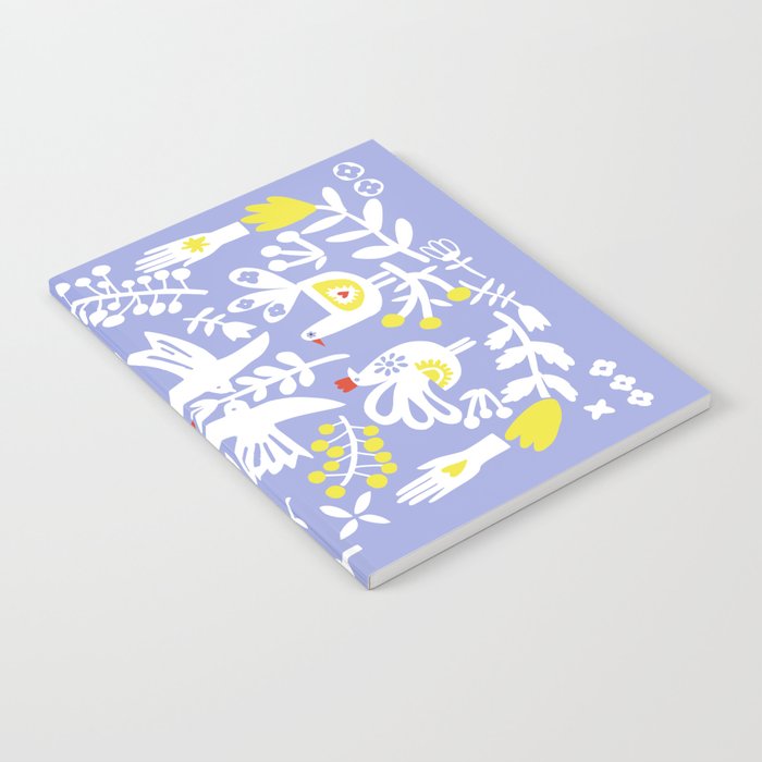 be kind - scandinavian folk art illustration Notebook