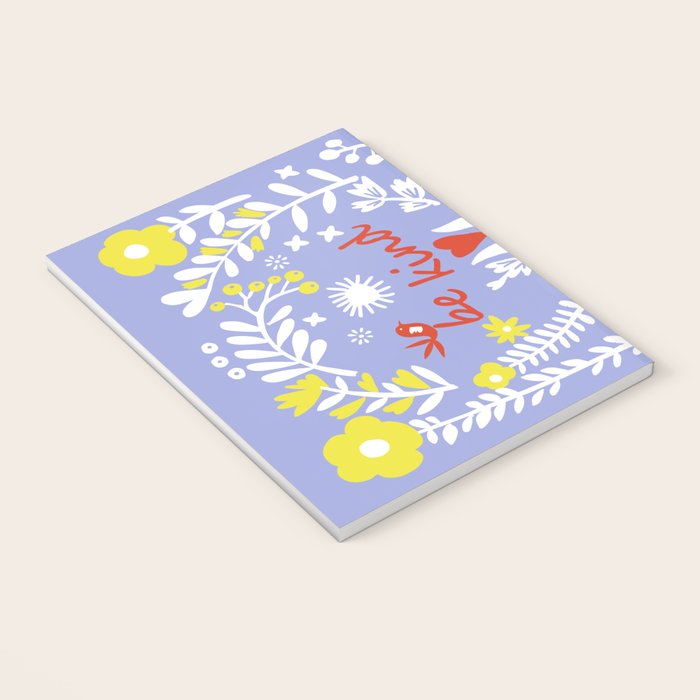 be kind - scandinavian folk art illustration Notebook Gallery Image 3