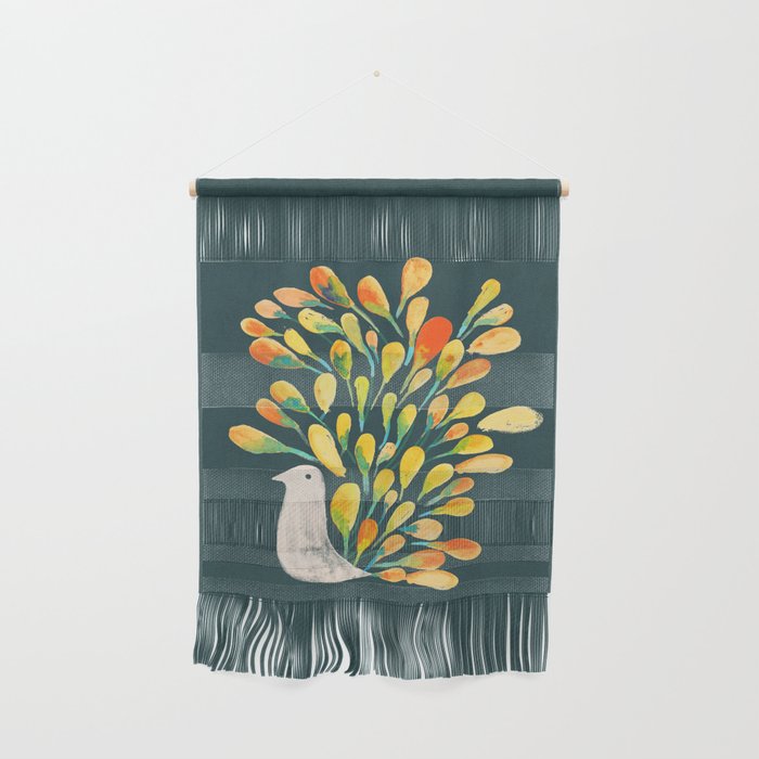 Watercolor Peacock Wall Hanging Gallery Image 1