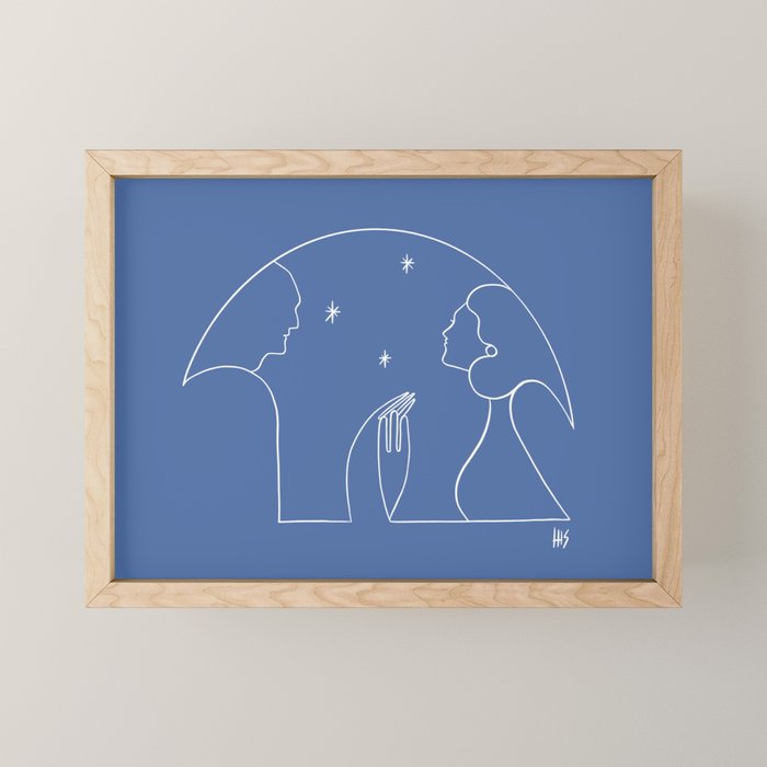 Dreamers no.3 (blue) Mini Art Print