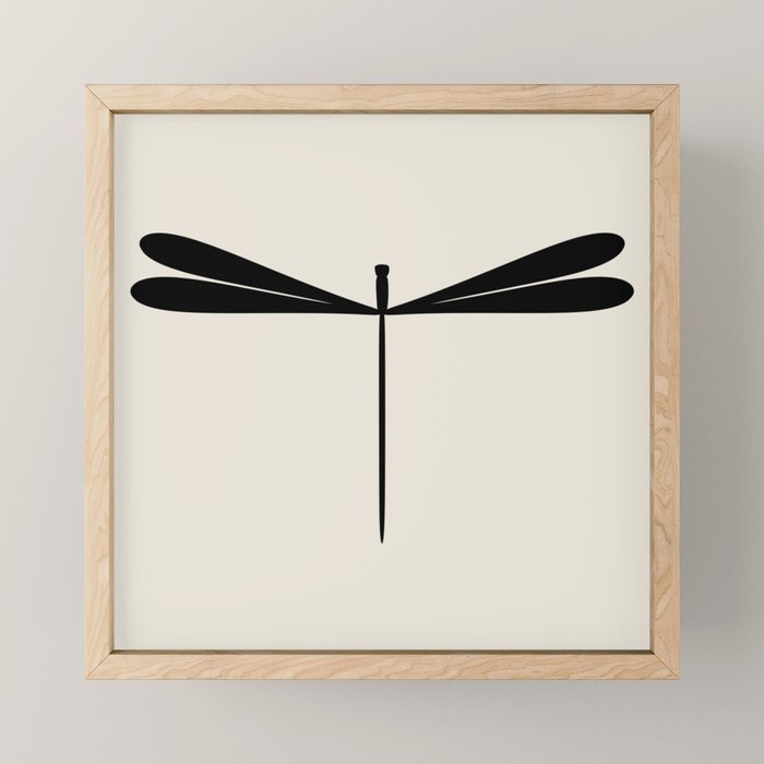 Dragonfly Pattern VIII Neutral Off White Mini Art Print Gallery Image 1