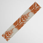 Christmas Trees and Deer, Faux Linen, Pattern, Beige, Terracotta and Blue Table Runner Gallery Image 3