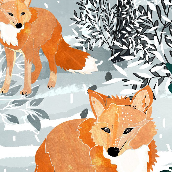 Fox Snow Walk, Animals Wildlife Winter, New Years Christmas Forest Wildlife Painting Coffee Mug Gallery Image 2