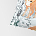 Fox Snow Walk, Animals Wildlife Winter, New Years Christmas Forest Wildlife Painting Pillow Sham Gallery Image 4