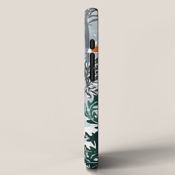 Fox Snow Walk, Animals Wildlife Winter, New Years Christmas Forest Wildlife Painting iPhone Case Gallery Image 2