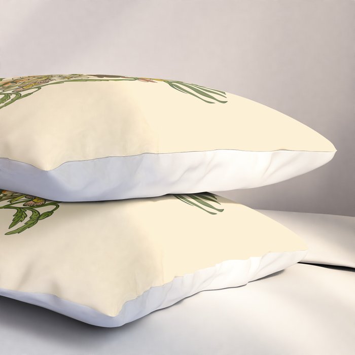 Botanical Pug Pillow Sham Gallery Image 3