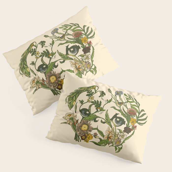 Botanical Pug Pillow Sham Gallery Image 3