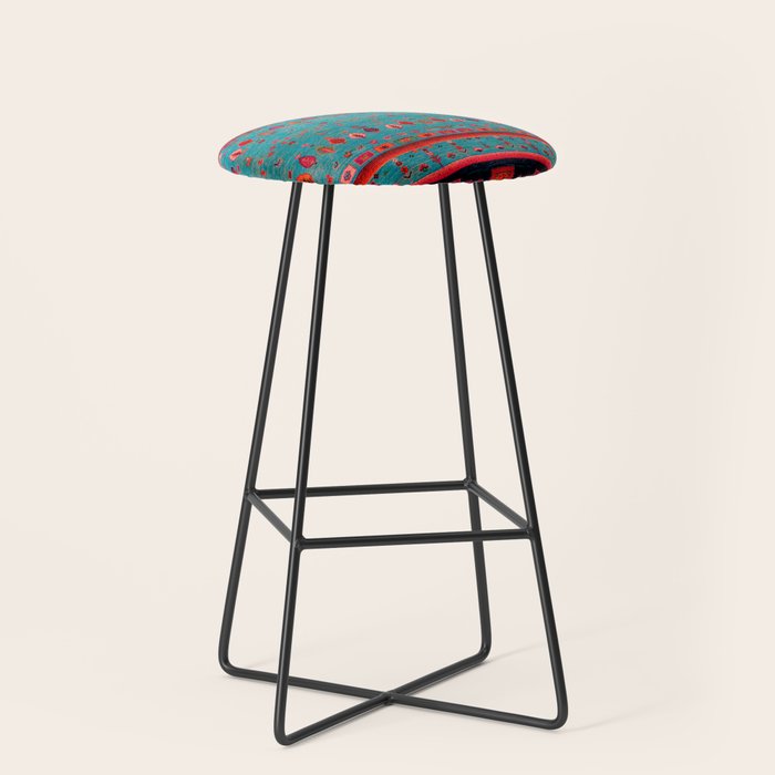 Traditional Berber Bohemian Moroccan Handmade Fabric Style Fall Autumn Color Inspiration Stool Gallery Image 1
