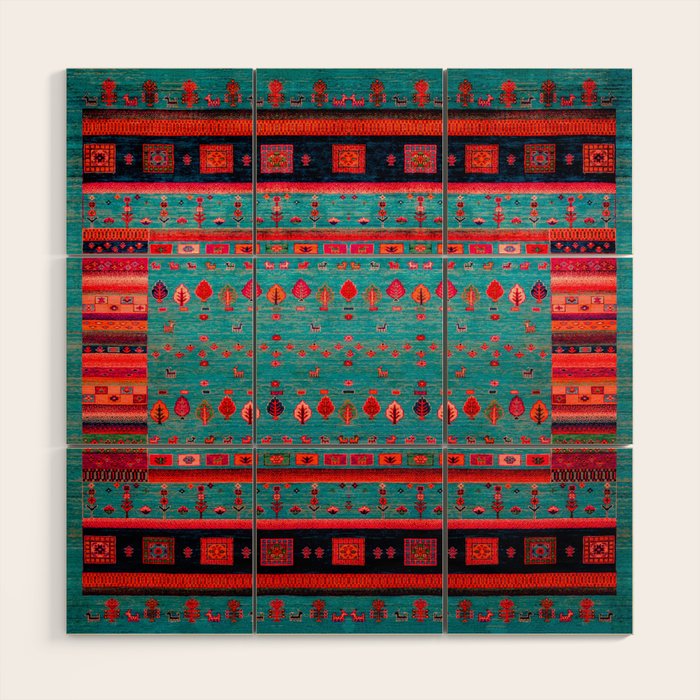 Traditional Berber Bohemian Moroccan Handmade Fabric Style Fall Autumn Color Inspiration Wood Wall Art Gallery Image 1