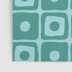 Mid Century Modern Square Dot Pattern 871 Teal and Blue Poster Gallery Image 3