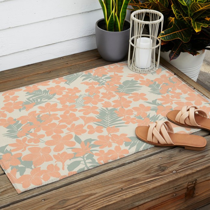 Exotical flowering blooms AH Outdoor Rug Gallery Image 2